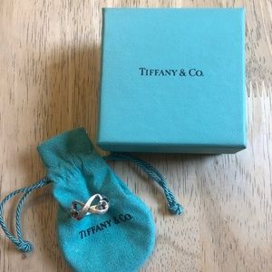 Tiffany & Co. Double Loving Heart Ring Size 8